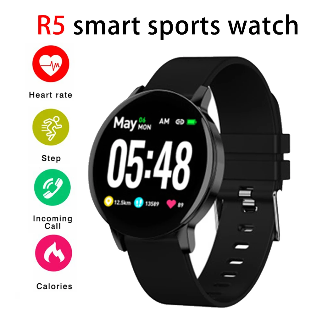 

R5 Smart Sports Watch Medical Level Monitoring Blood Oxygen Heart Rate Multi-Function Sports Meter Step Waterproof Bracelet