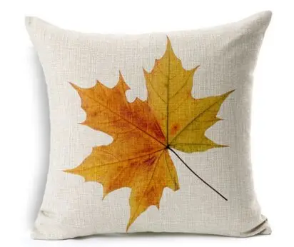 

creative leaf style sofa cushion cotton linen Square pillow 42x42cm zipper pillow no fillings home decoration gift a0959