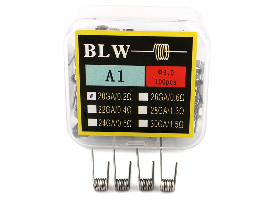 100 шт./кор. A1 готовые катушки DIY готовых резистивная нагревательная катушка проволоки для электронных сигарет RDA RTA атомайзер аксессуары