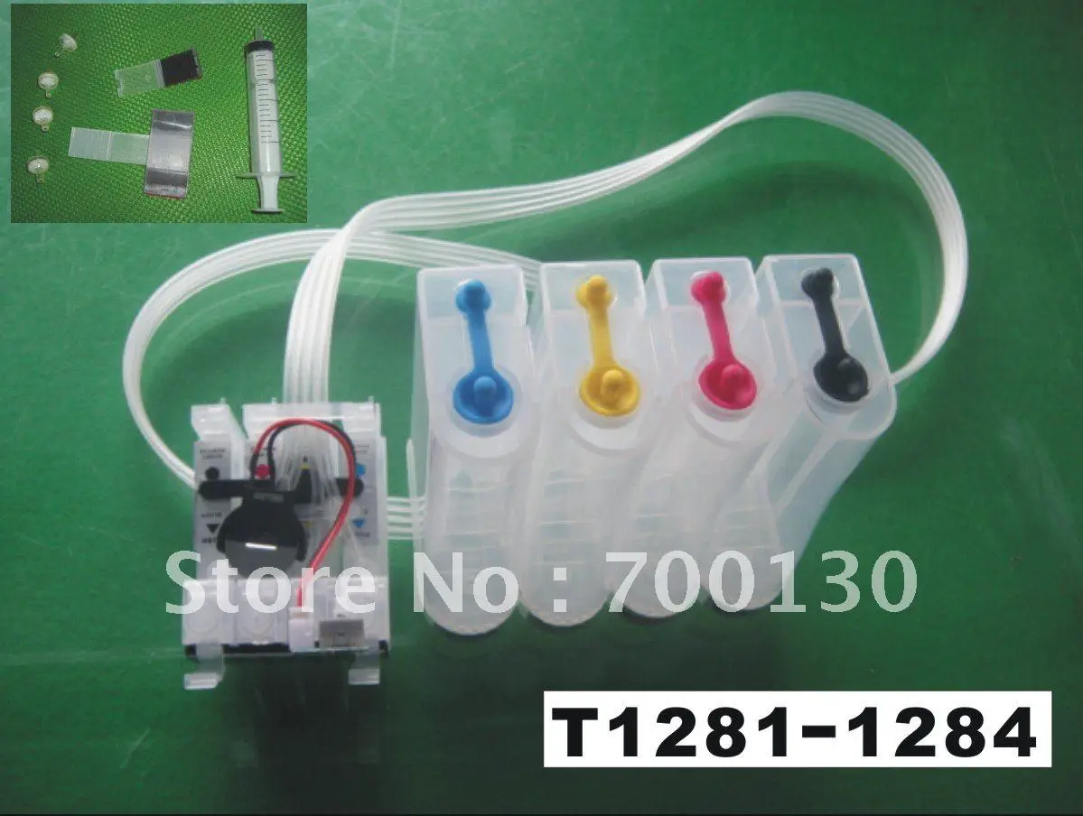 

(CISSE1281) CISS kit ink tanks with accessories T1281 - T1284 for Epson Stylus S22/SX125/SX420W/SX425W Office BX305F/BX305FW