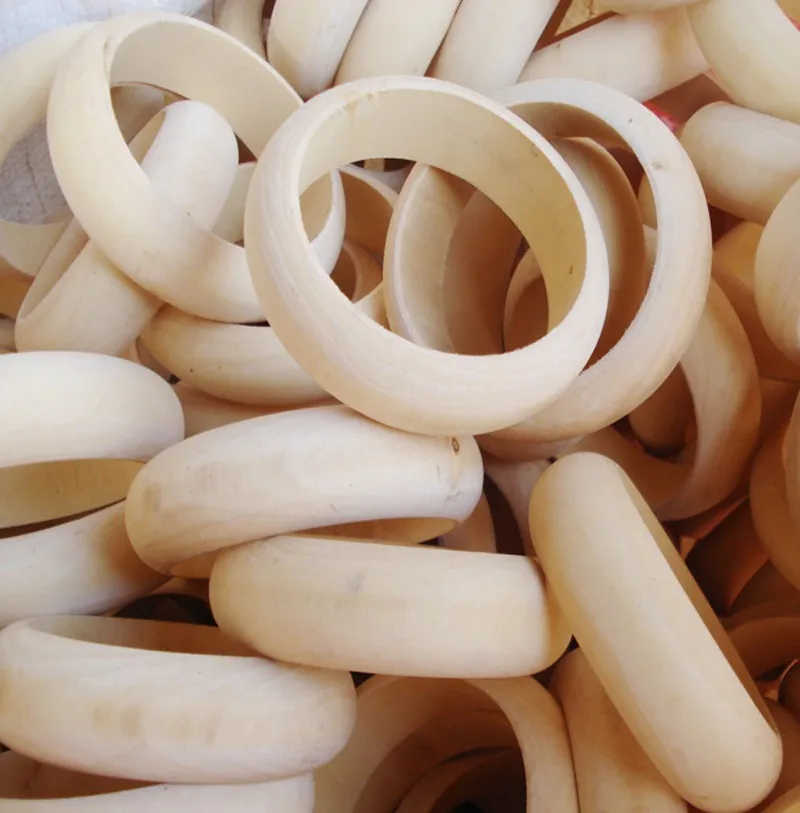 Natural flat wooden bangles  (5)