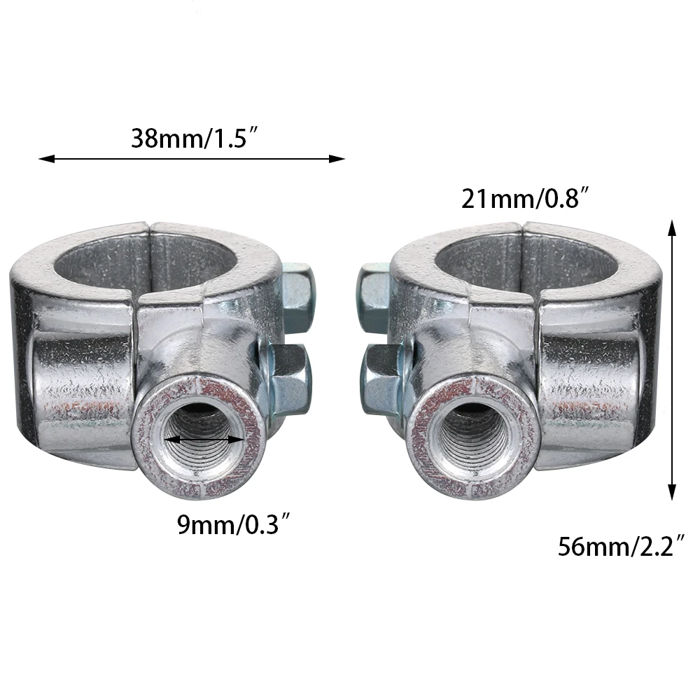 1 пара держатель для Руля Мотоцикла, велосипеда, зажим для крепления зеркала, адаптер с резьбой, зеркало заднего вида, металлическая фиксированная подставка, кронштейн для велосипеда