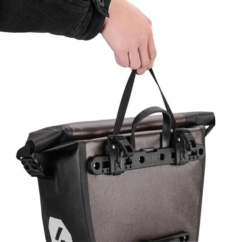 Clearance 19L Full Waterproof Bicycle Saddle Bag Road Mountain Bike Cycling Rear Rack Bag Luggage Pannier Rear Seat Shelf Bag 9