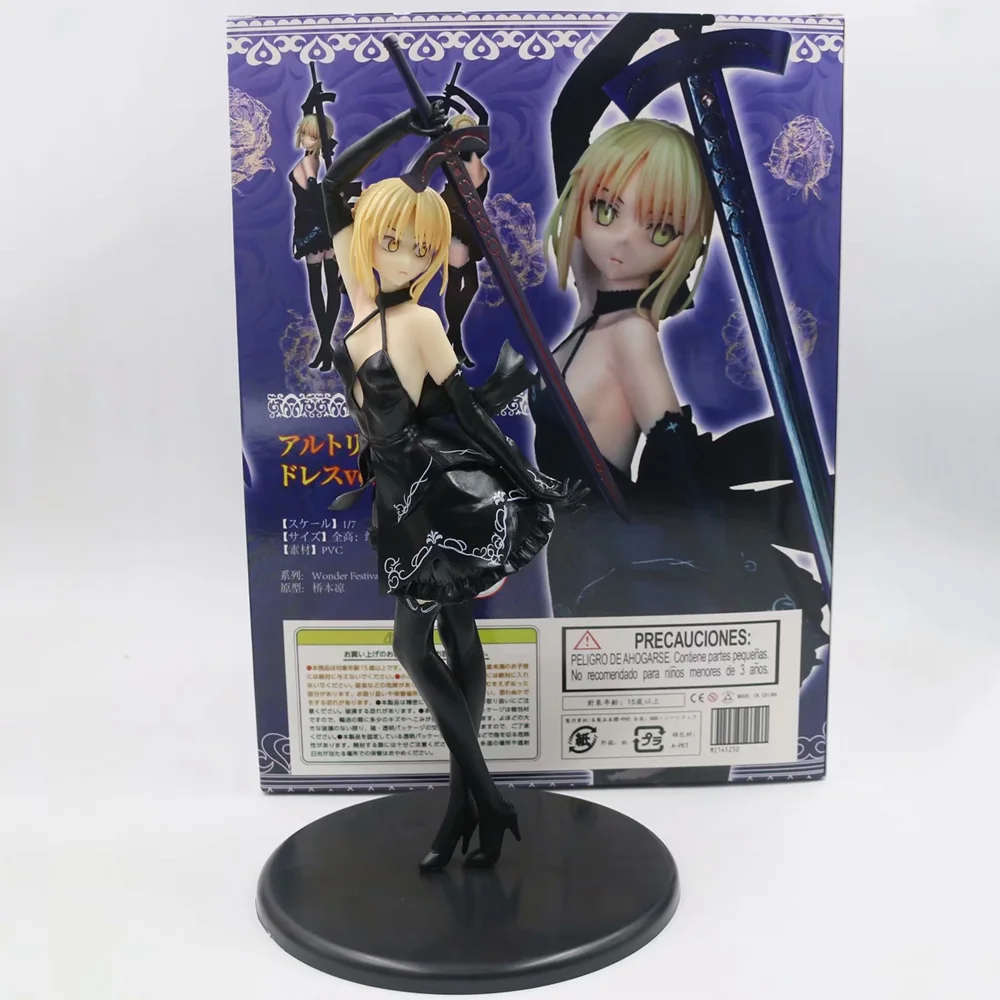 Черное платье Fate/Keep Night Saber элегантные Игрушки для девочек из ПВХ фигурки