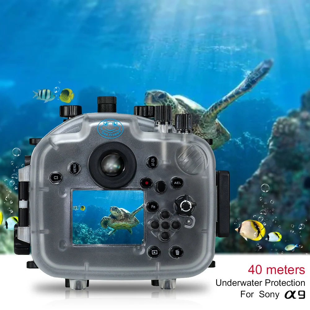 For Sony A9 Camera Waterproof Housing Case Underwater 40m All Function Photography Lens Tube Replaceable Protective Box Device