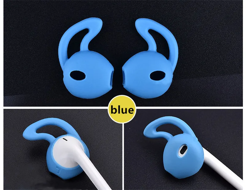 2 шт для Airpods чехол силиконовый Противоскользящий ушной крючок наконечники для наушников колпачки для iPhone Apple наушники амбушюры Earpods наушники
