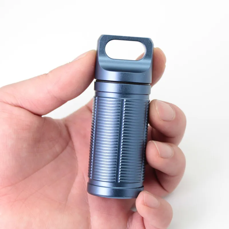 Открытый EDC Pill Bottle алюминиевый сплав одиночный камера капсула водостойкий чехол