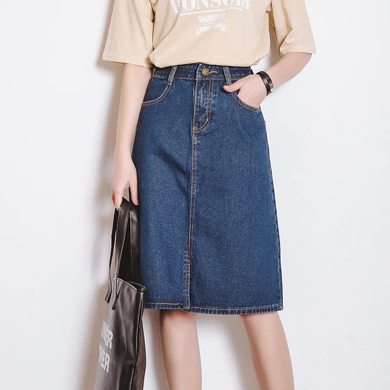 Popular Long Blue Jean Skirts for Women-Buy Cheap Long Blue Jean ...