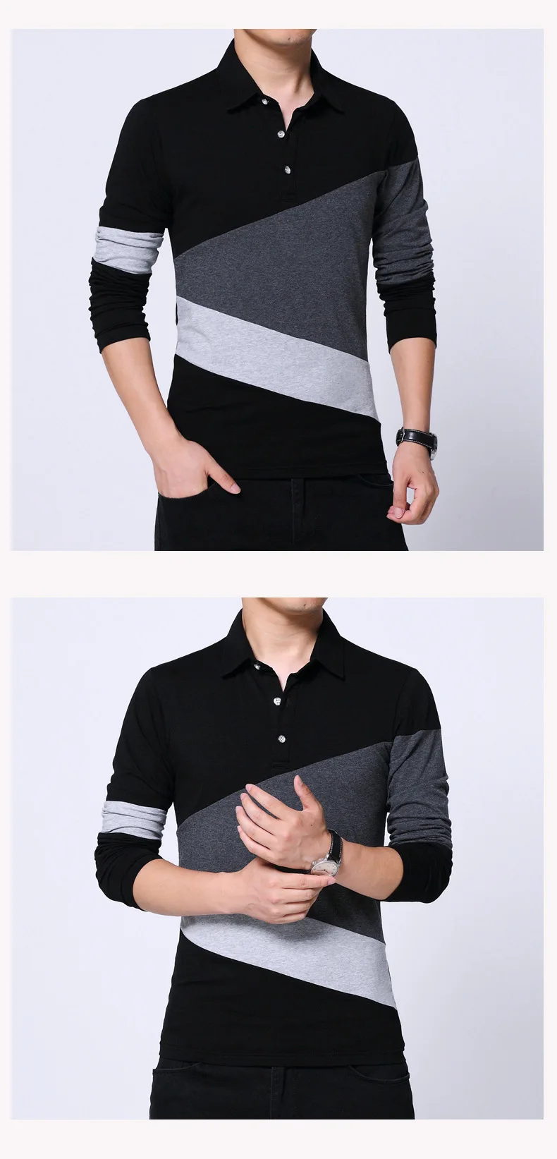 Design New Men s Brand Polo Shirt Long Sleeves Fashion Spring Autumn Clothes Plus Asian Size M-3XL 4XL 5XL