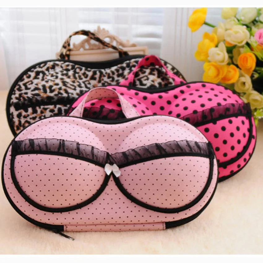 2017 Newest Pattern Women Portable Bra Storage Box Lady Underwear