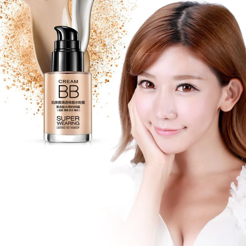 BIOAQUA Concealer BB cream Moisturizing Cover Base Care Beauty Whitening Natural Flawless Makeup Foundation Face Skin Caring 5