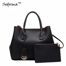 Мода, яркие цвета, полнозернистая черная и красная женская сумка из натуральной кожи, женская сумка почтальон, iPad, размер, застежка-молния