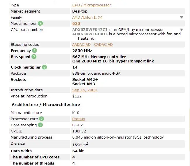 Процессор AMD Athlon II X4 630X630 Quad-Core AM3 938 cpu