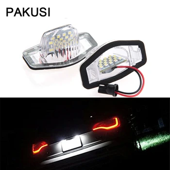 

PAKUSI Car LED License Number Plate Lights 12V Lamp Bulb no error For Honda CR-V Fit Jazz Crosstour Odyssey Stream Insight FR-V