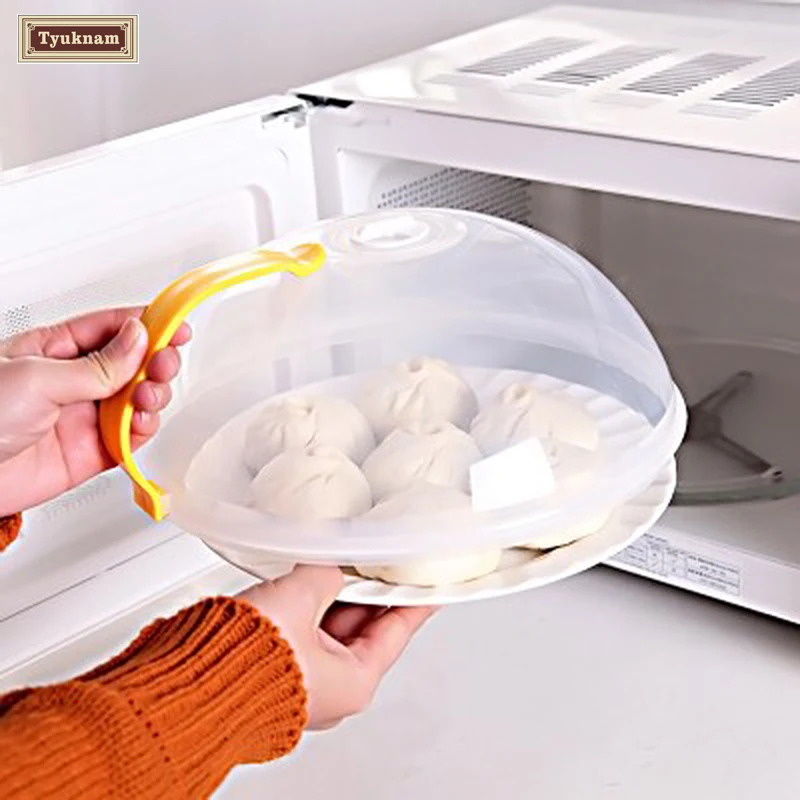 Plastic Microwave Plate Cover Clear Steam Vent Splatter