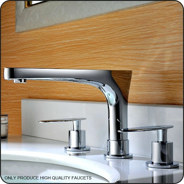 Solid brass Dual handle chrome polished brass bathroom ...