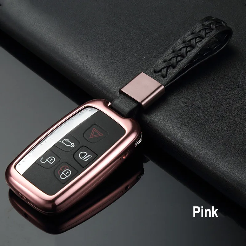 

For Land Rover Jaguar Range Rover Aurora Discovery Sport Alloy+Leather Car Key Cover Case Aluminum Alloy Key Shell Bag