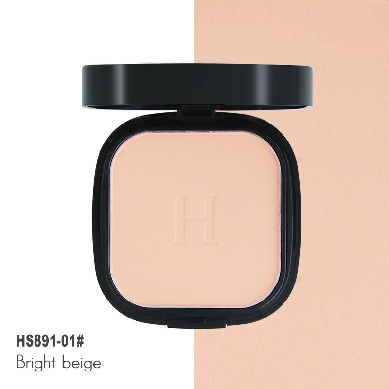01 Bright Beige HENLICS Потрясающий бархат Водонепроницаемый порошковый порошок для лица Масляный порошок - Цвет: 01 Bright Beige