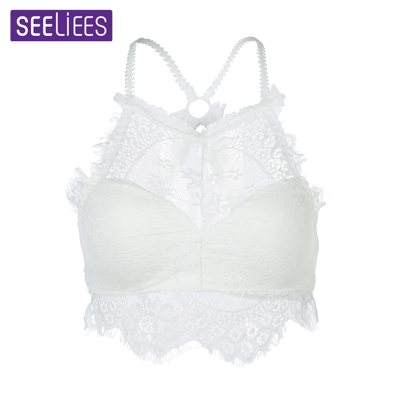 SEELIEES 2018 Brand New Sexy Lace Stain Vest Tops Eyelash Beauty Back Lace Camisole Top Woman Outwear Shirts Tank Camisole GX14 SEELIEES 2018 Brand New Sexy Lace Stain Vest Tops Eyelash Beauty Back Lace Camisole Top Woman Outwear Shirts Tank Camisole GX14
