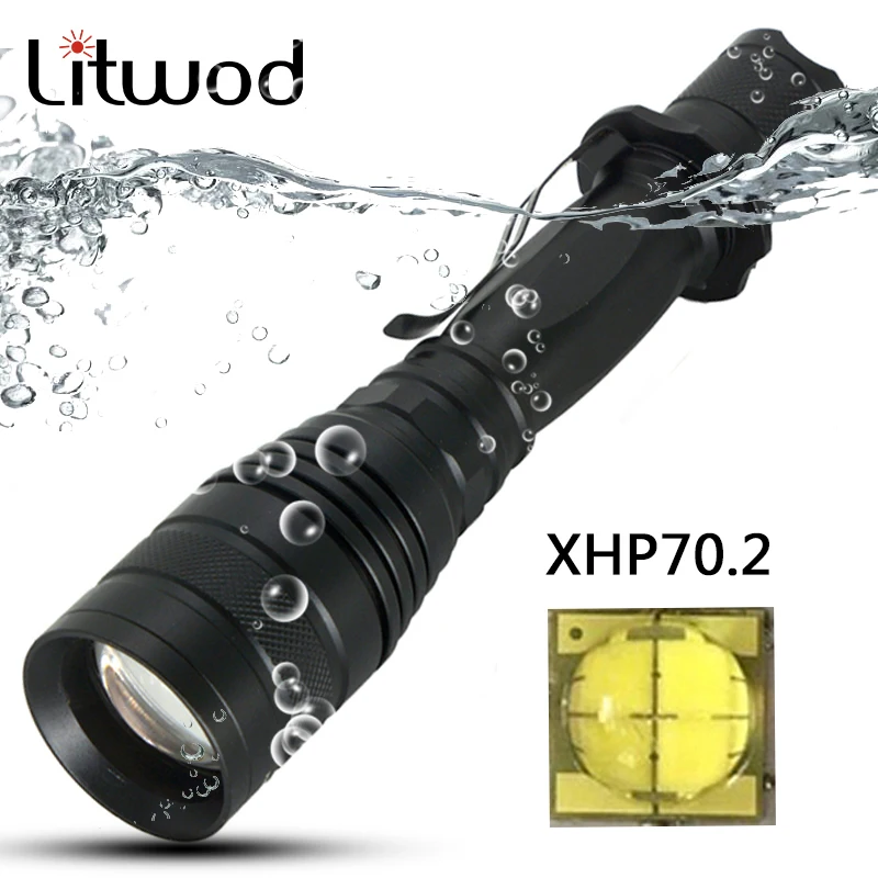 Litwod Z30P75 CREE XLamp XHP70.2 XHP50 чип 3200lm зум объектив 18650 Мощный тактический светодиодный