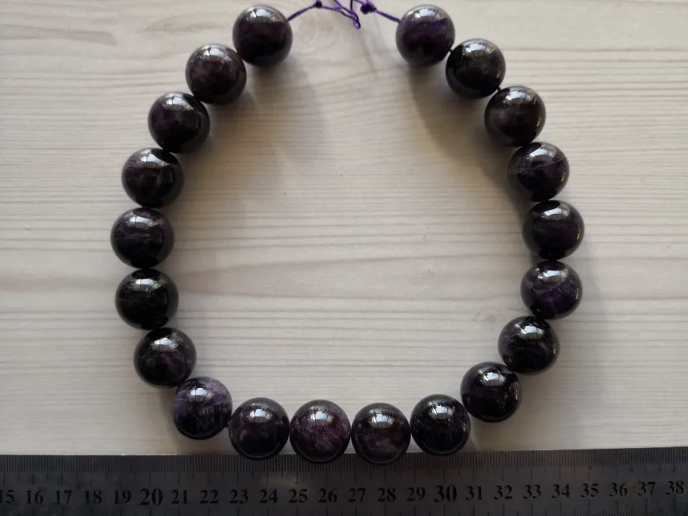 Women's 20mm Natural Ametyst Round Beads 15'' Strands Jewelry Making DIY