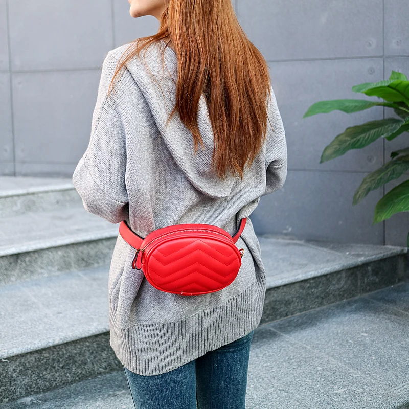 Luxury designer bag leather Waist Bag Womens Elegant Leather Fanny Pack Cute Waist Pouch Stylish