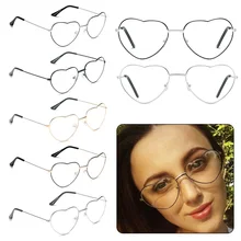 Женские очки в форме сердца, оптические оправы, металлические прозрачные линзы, очки для чтения, милые сексуальные ретро очки