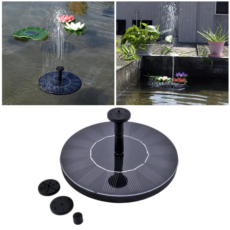 Floating fountain outdoor solar powered bird fountain pool lake pond garden aquarium decoration supply mini water fountain