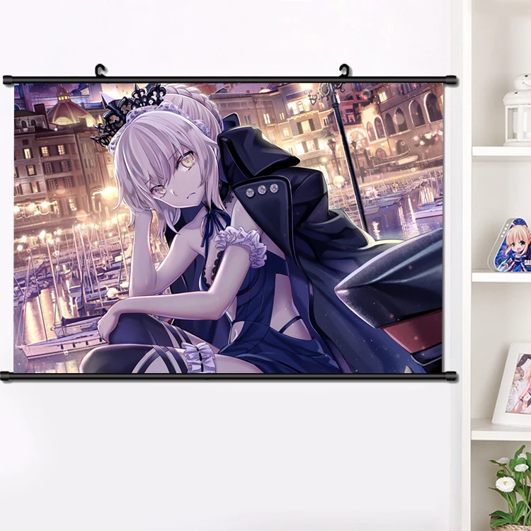Японская игра аниме Fate/stay night Saber Alter FGO настенная прокрутка постер манга настенные