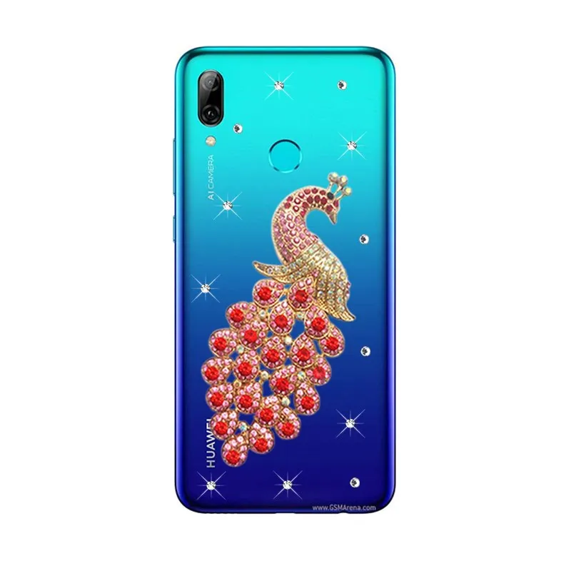 Прозрачный чехол бампер с павлином для Huawei Y7 2019 Y9 P Smart защитный P20 pro 8A Honor 9A 9 10 lite 8X