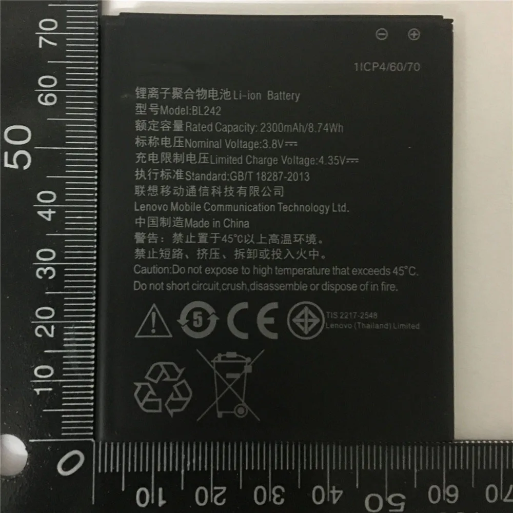 

For Lenovo A6010 Battery High Quality 2300mAh BL242 Back up Battery Replacement For Lenovo A6010 Plus Mobile Phone