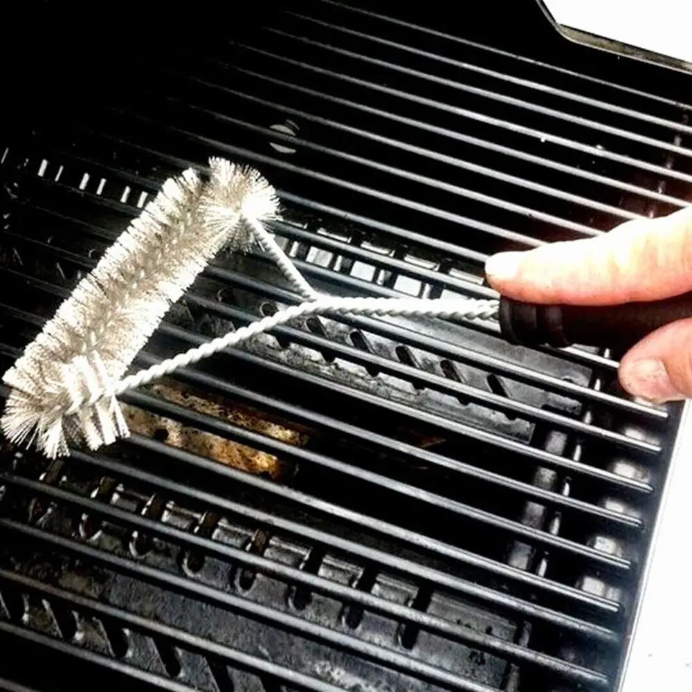 12inch Barbecue Grill BBQ Brush Stainless Steel Wire Bristles Cleaning
