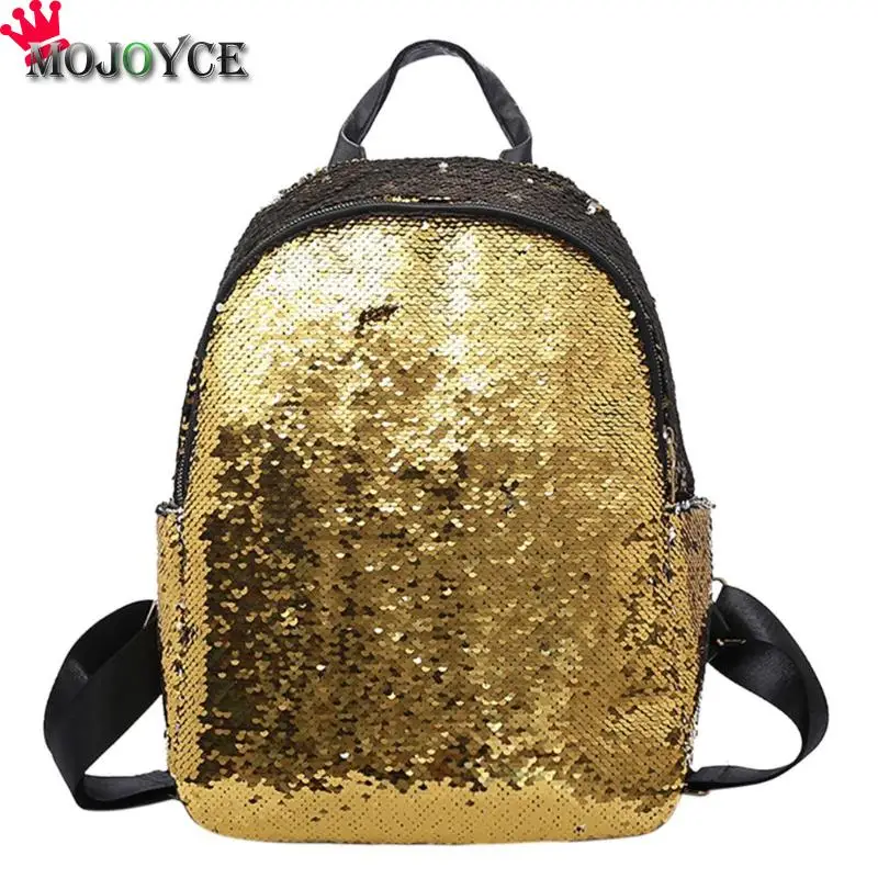 Блёстки рюкзак для женщин Повседневное путешествия Bling Bagpack школьная сумка для подростков обувь девочек женский Mochila Feminina Sac Dos - Цвет: Золотой