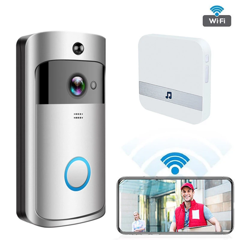 

720P Wireless WiFi Video Doorbell Visual Door Phone Apartments IR Alarm Wireless Security Camera