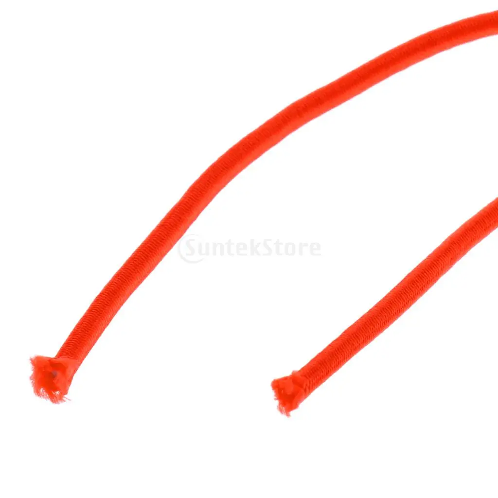 Orange 3mm 0.5-100m Strong Bungee Rope Shock Cord Tie Down Strap Trailer Boat Kayak/ Replacement Tent Folding Rod Elastic Rope