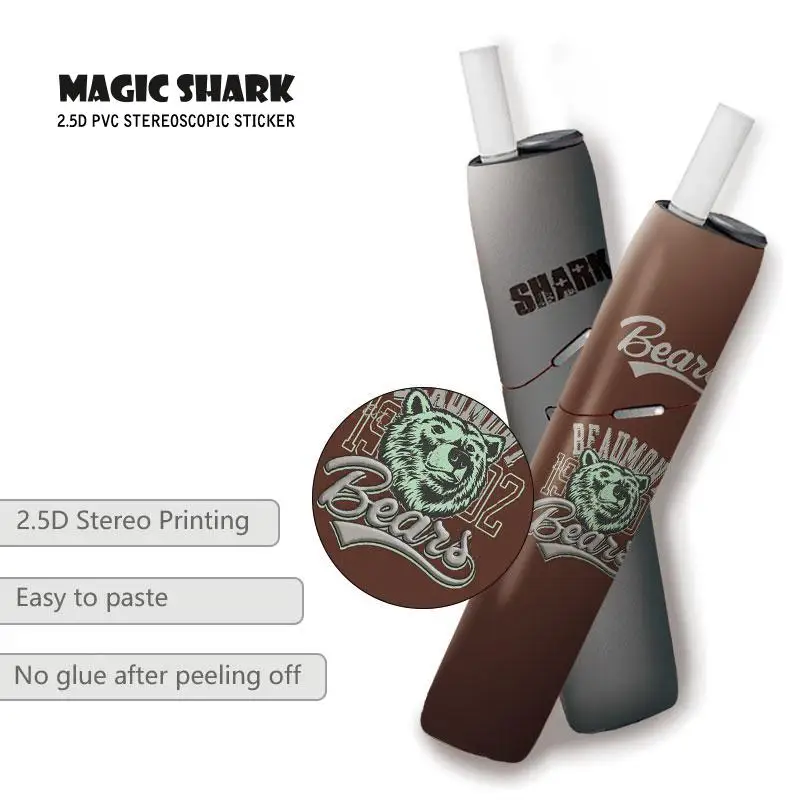 Волшебная Акула стерео Медведь Лев сова лошадь пленка наклейка на чехол для IQOS 3