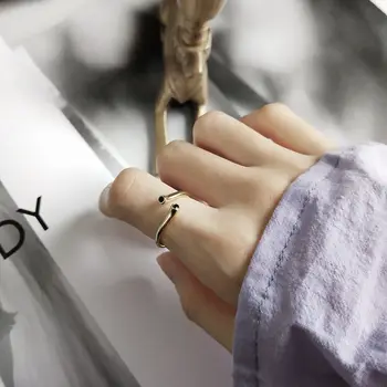 

Silvology 925 Sterling Silver Zircon Line Rings Gold Minimalist Elegant Fashionable Rings For Women 2019 Summer Jewelry Charm