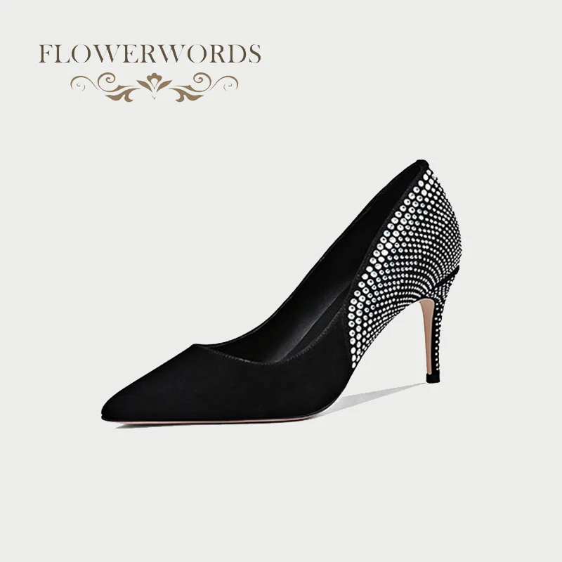 

heels women shoes high heels diamond suede leather shoes women pumps lady shoes woman shoes sexy wedding chaussure