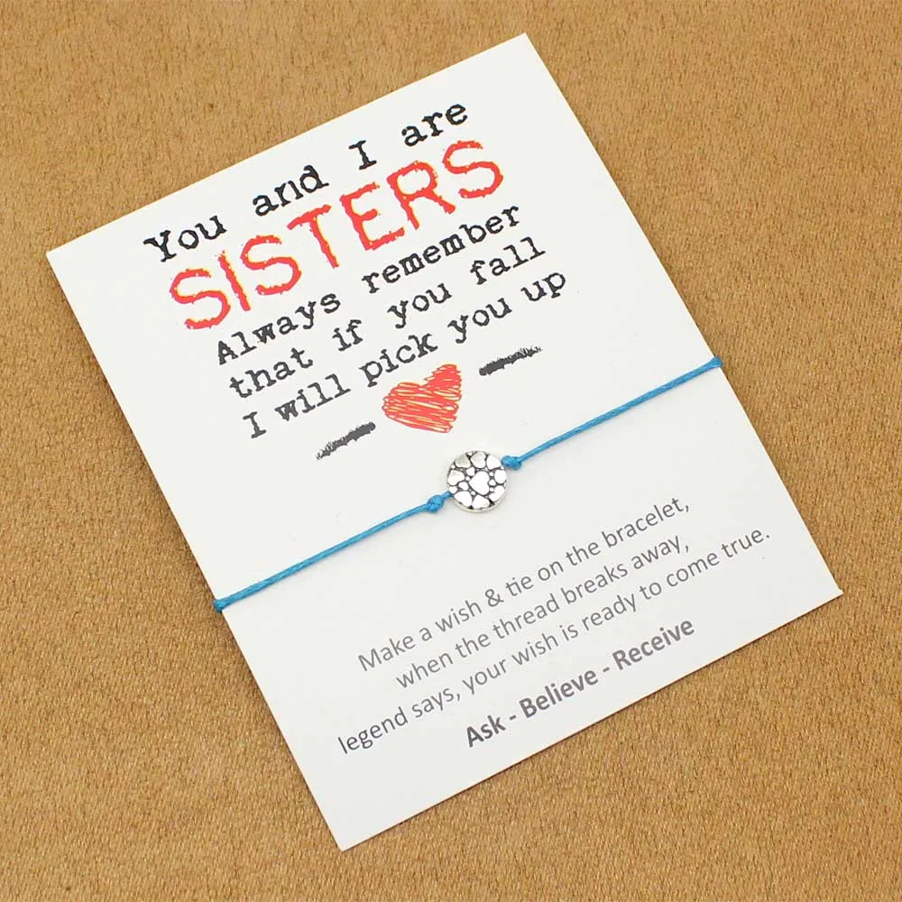 Браслет с подвеской сердечки регулируемый браслет надписью love card|Браслеты