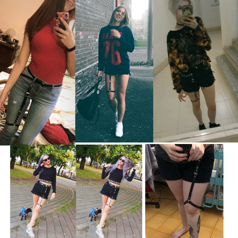Seabigtoo сексуальные женские мужские кожаные поясные ремни подвязки для чулок