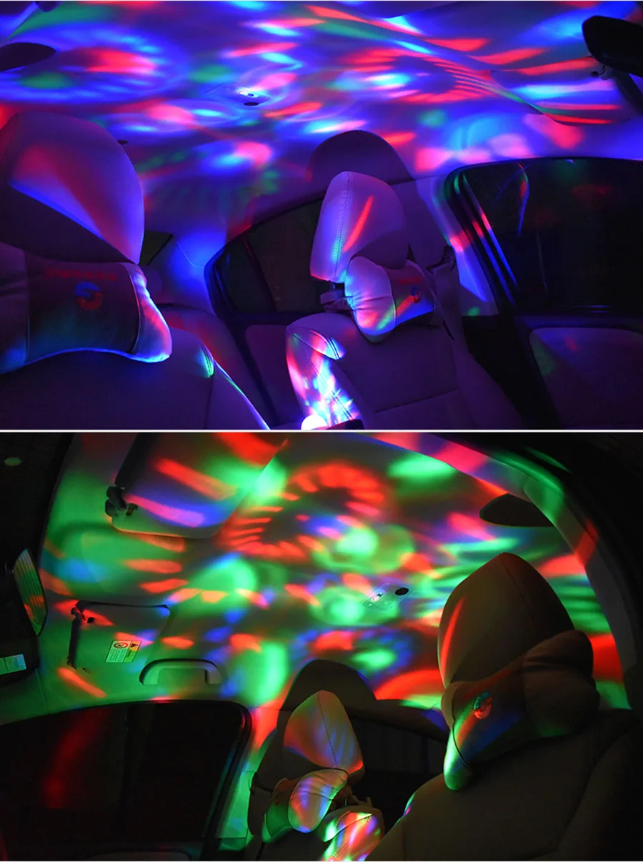 Автомобиль USB DJ лампа Красочные RGB атмосферные огни магический шар эффект лампы для телефона диско сценическая Домашняя вечеринка, праздник KTV клуб бар