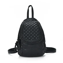 Backpack Women Leather Backpack 2016 New Design Backpacks for Teenage Girls Simple Mochila Feminina Free Shipping Women Backpack
