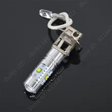 10 шт. супер яркий H3 5 высокого Мощность чип светодиодный автомобиль авто Противо-Туманная фара 500LM Белый транспортного средства ласпочка освещения DC 9-30 в