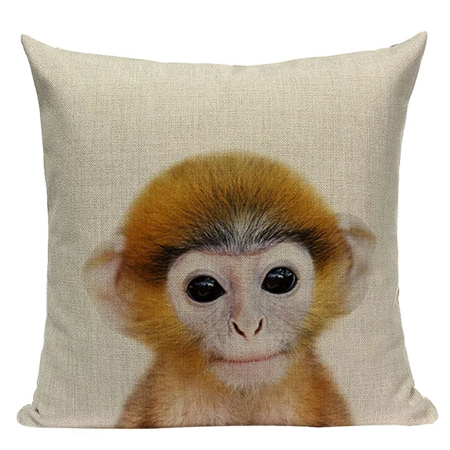 Серия животных наволочки подушки для дома на заказ подушки Тигр Слон Подушка-обезьяна чехол дропшиппинг подушка - Цвет: 19