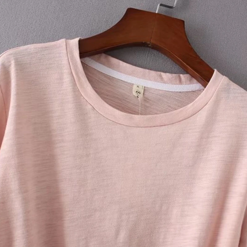 Женская трикотажная футболка с коротким рукавом круглым вырезом|femme tee shirt|tee