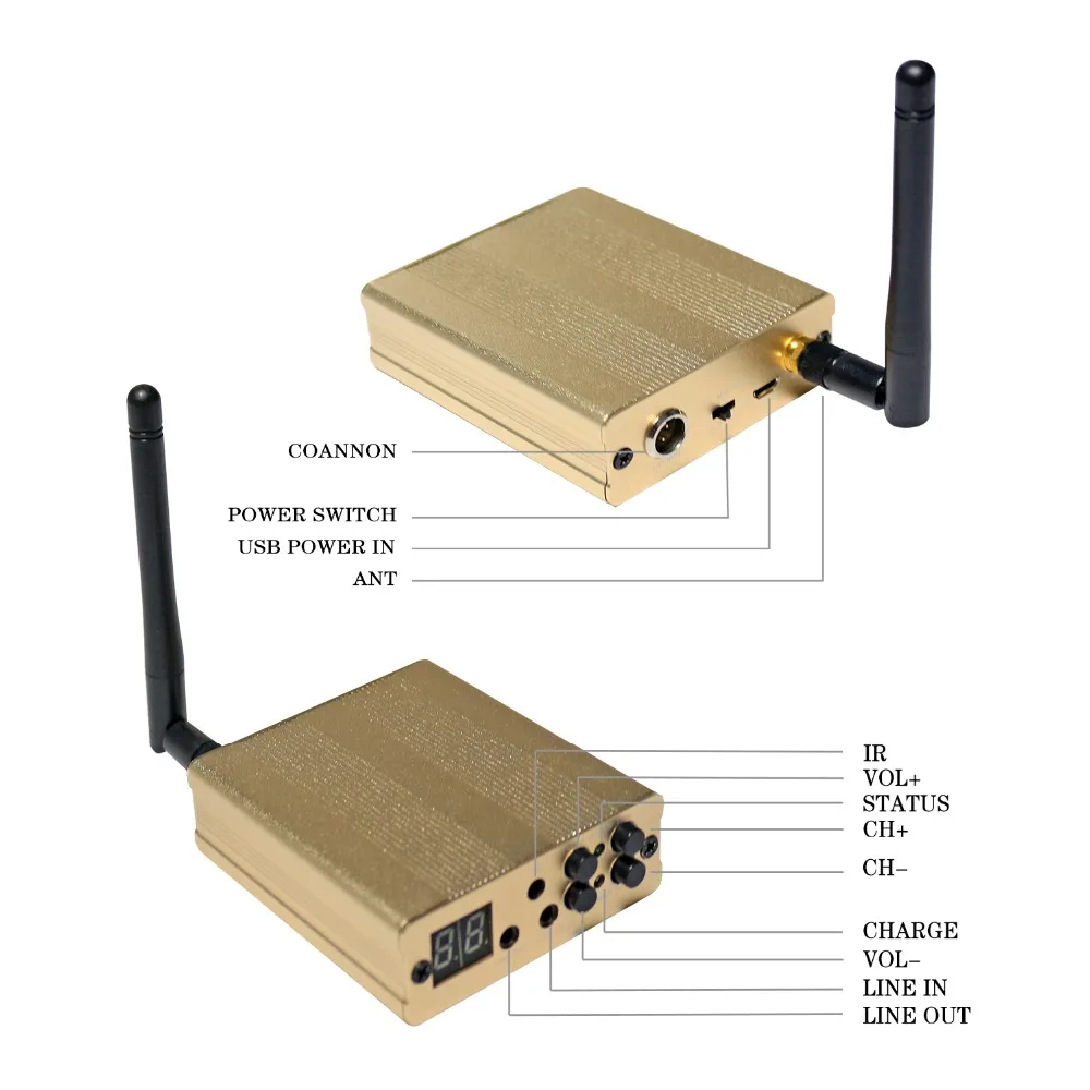 TP-WIRELESS WT04 цифровой 1000 m передатчик с большим радиусом действия приемник аудио адаптер soundtransfer низкая задержка для микрофона