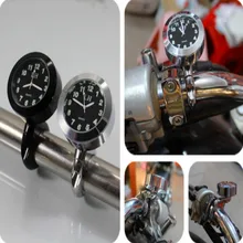 Универсальные светящиеся водонепроницаемые часы на руль мотоцикла скутер стойка руля диаметр 22-25 мм