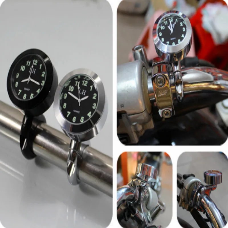 

universal luminous waterproof motorcycle handlebar clock scooter motorbike Support handlebar diameter 22-25mm