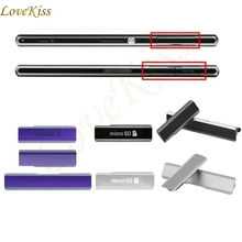 Зарядка через usb Порты и разъёмы без рисунка с защитой от пыли+ Micro SD Порты и разъёмы+ сим-карты Порты и разъёмы чехол со слотом для sony Xperia Z1 C6902 L39H C6903 C6906 C6943