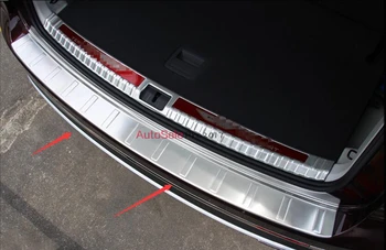 

For VW Atlas Teramont 2017 2018 Stainless Steel Exterior Outer Rear Bumper Plate Protector Cover 1pcs